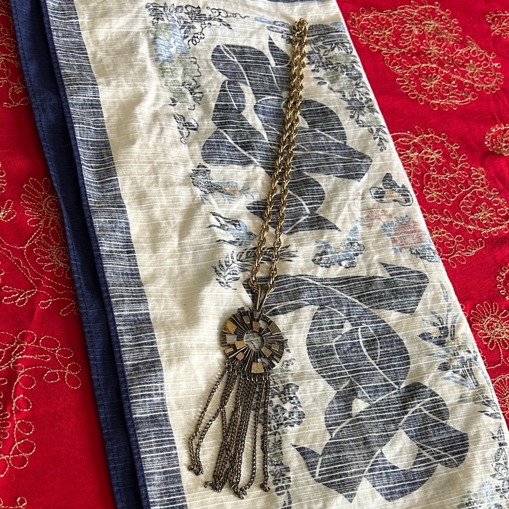 Sarah Coventry Gold-Tone Tassel Pendant Necklace